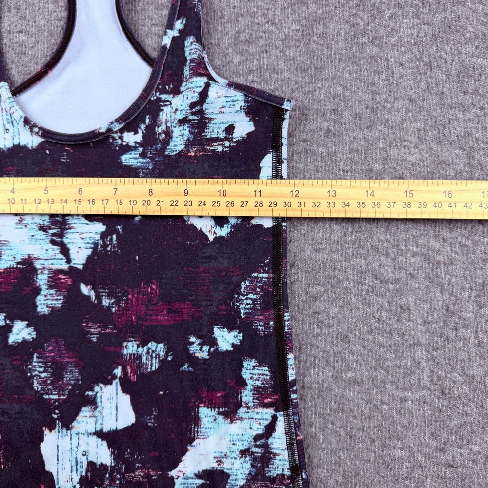 Lululemon Racerback Athletic Tank Top Purple Blue Abstract Print Women's Size‎ 4 - Picture 5 of 6